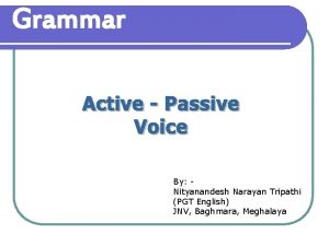 Grammar By Nityanandesh Narayan Tripathi PGT English JNV