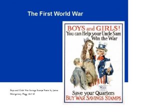The First World War Boys and Girls War