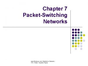 Chapter 7 PacketSwitching Networks www Bookspar com Website