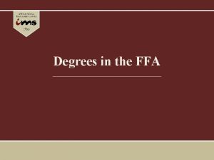 Ffa degree ladder