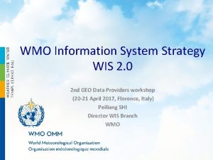 WMO Information System Strategy WIS 2 0 2