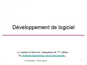 Dveloppement de logiciel Le contenu est bas aux