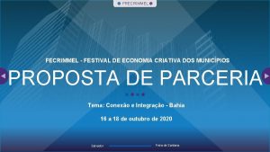 FRECRIMMEL FECRIMMEL FESTIVAL DE ECONOMIA CRIATIVA DOS MUNICPIOS