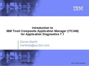 Tivoli composite application manager for applications