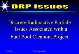 Discrete radioactive particles