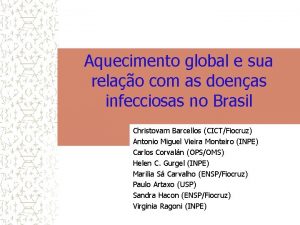 Aquecimento global e sua relao com as doenas