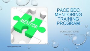Pace mentoring