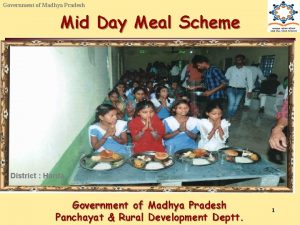 Government of Madhya Pradesh Mid Day Meal Scheme