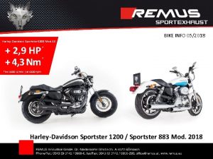 BIKE INFO 052018 HarleyDavidson Sportster 1200 Mod 18