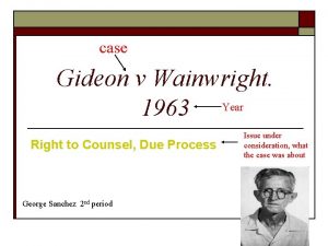 Gideon v wainwright background information