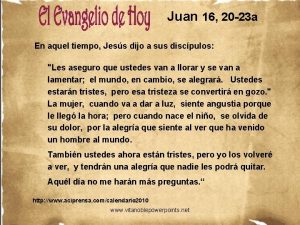 Juan 16,20-23
