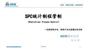 AEM Innovative Circuit Protection WEEKEND SHARING SPC Statistical