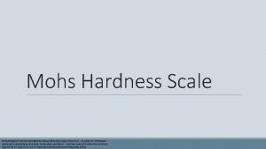 Mohs hardness scale drawing