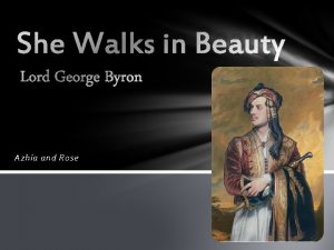 She walks in beauty figurative language