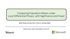 Comparing Population Means under Local Differential Privacy with