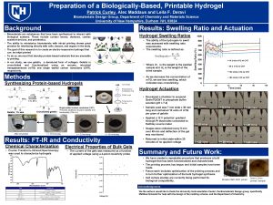 Preparation of a BiologicallyBased Printable Hydrogel Patrick Curley