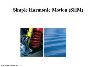 Simple Harmonic Motion SHM 2014 Pearson Education Inc