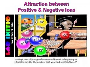 Attraction between Positive Negative Ions Attraction between Positive