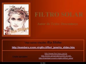 Texto filtro solar autor