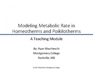 Modeling Metabolic Rate in Homeotherms and Poikilotherms A