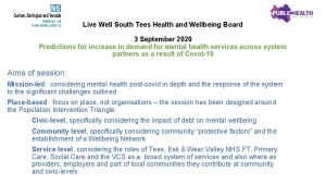 Live Well South Tees Health and Wellbeing Board