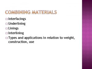 Difference between lining and underlining