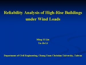 Reliability Analysis of HighRise Buildings under Wind Loads