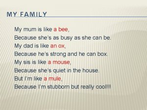 My mom is as busy as a bee