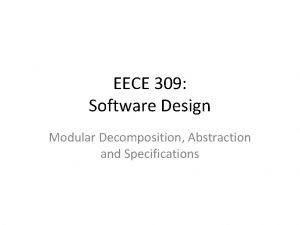 Modular decomposition in software engineering