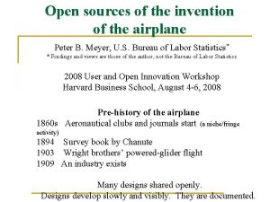 Open sources of the invention of the airplane