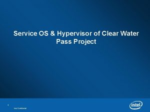 Service OS Hypervisor of Clear Water Pass Project