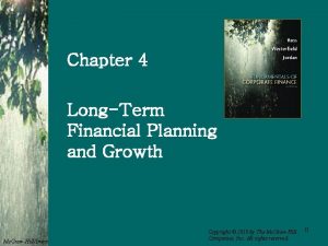 Chapter 4 LongTerm Financial Planning and Growth Mc