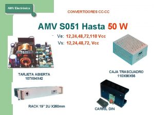 CONVERTIDORES CCCC AMV S 051 Hasta 50 W