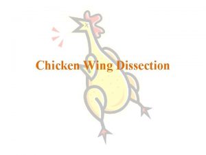 Chicken Wing Dissection Before you Begin Select a