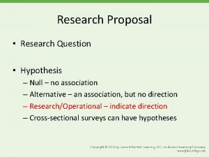 Research proposal hypothesis