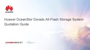 Huawei Ocean Stor Dorado AllFlash Storage System Quotation