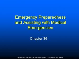 Emergency Preparedness and Assisting with Medical Emergencies Chapter