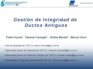 Gestin de Integridad de Ductos Antiguos Pedro Hryciuk