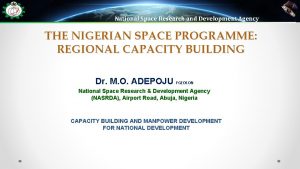 National space research and development agency