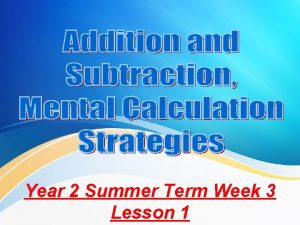 Year 2 Summer Term Week 3 Lesson 1