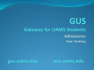 Uams admissions