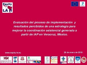 Evaluacin del proceso de implementacin y resultados percibidos