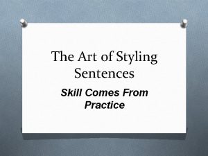 The art of styling sentences answer key