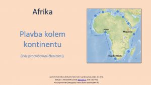 Afrika Plavba kolem kontinentu kvz procviovn lenitosti Autorem