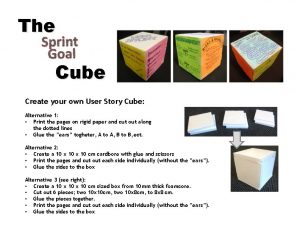The Cube Create your own User Story Cube