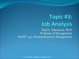 Narrative job analysis