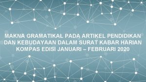 MAKNA GRAMATIKAL PADA ARTIKEL PENDIDIKAN DAN KEBUDAYAAN DALAM