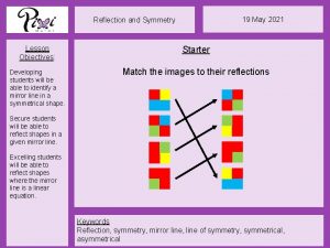 Symmetry learning objectives