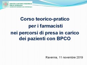 Corso teoricopratico per i farmacisti nei percorsi di