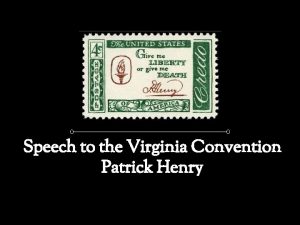 Speech in the virginia convention soapstone